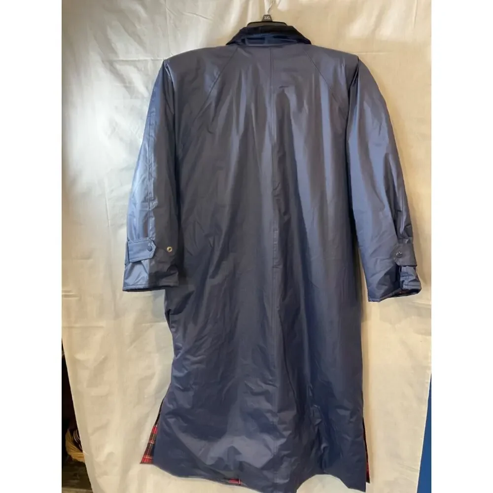 Vintage‎ Weather Protection Long Trench Coat Women's L Polyester Plaid Liner